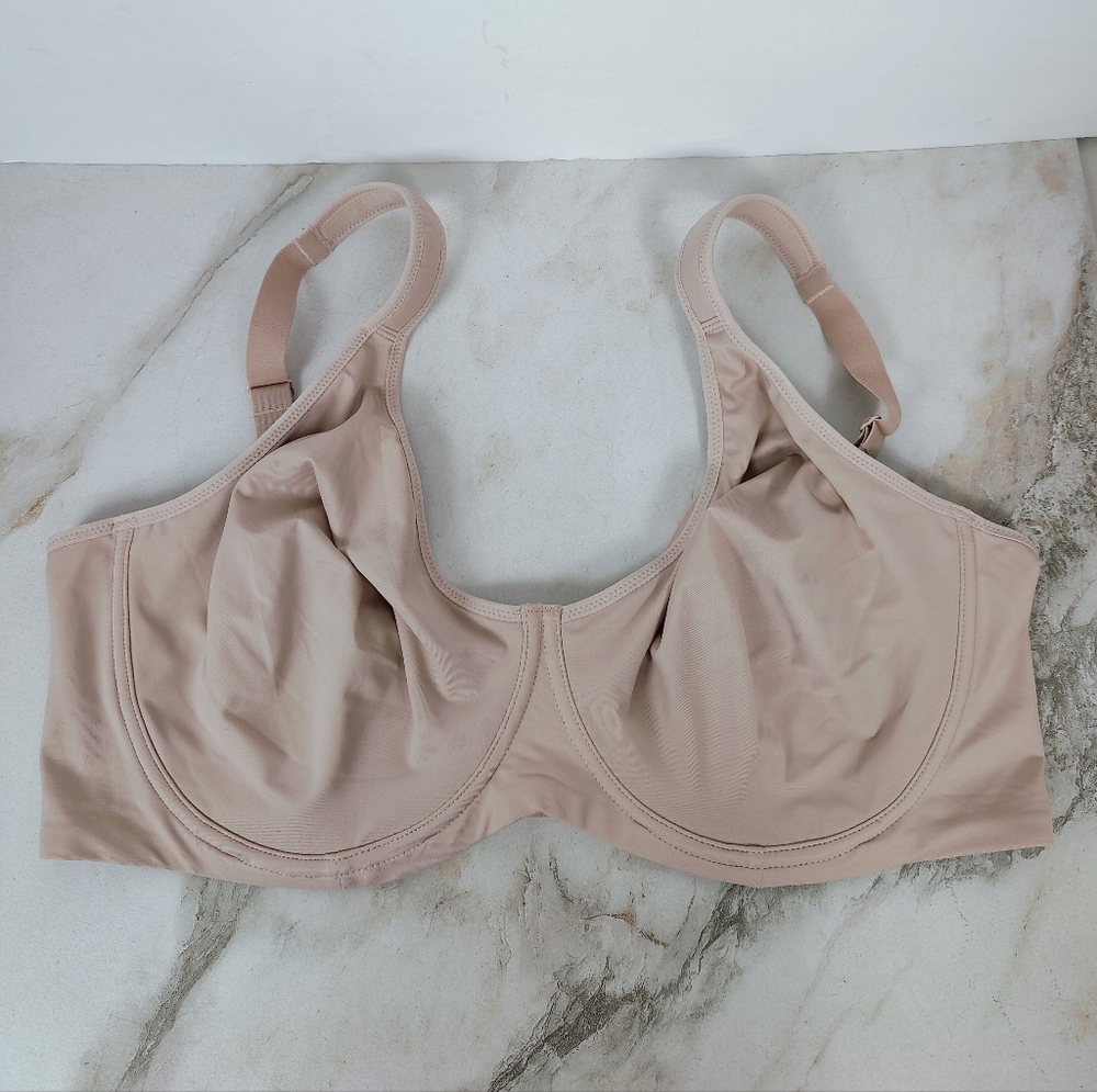 Shecurve Soft Full Coverage Unlined Underwire Bra, Beige, Sz 44F